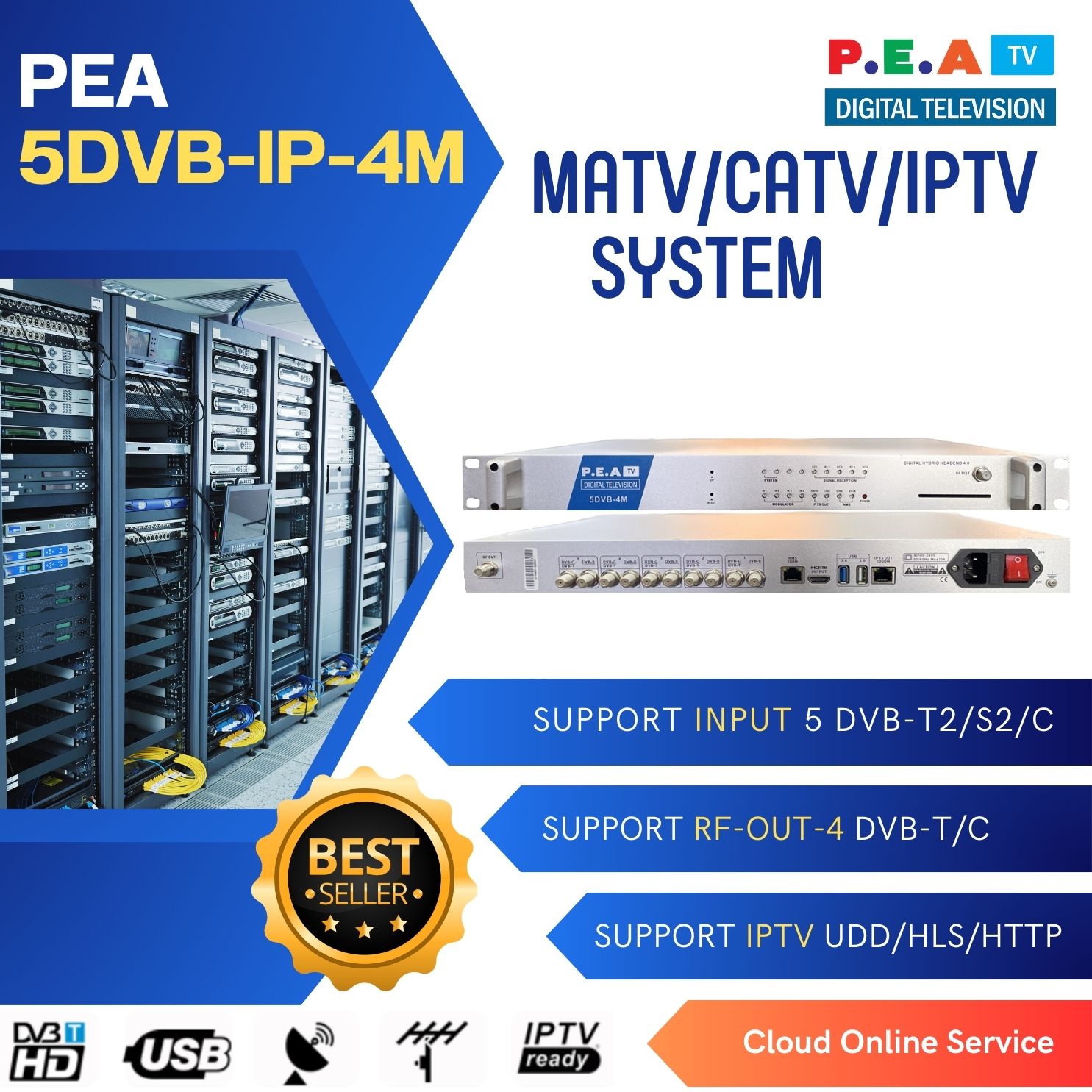 Digital Hybrid Head End 4.0 / 5 DVB-IP-4MUX