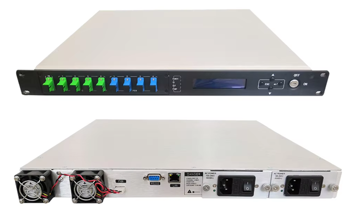 EDFA edfa 4 puertos, ฟังก์ชั่น Wdm เสริม, edfa 1550nm, ปรับแต่ง, เครื่องขยายสัญญาณแสง, 17-24dBM, 1550nm