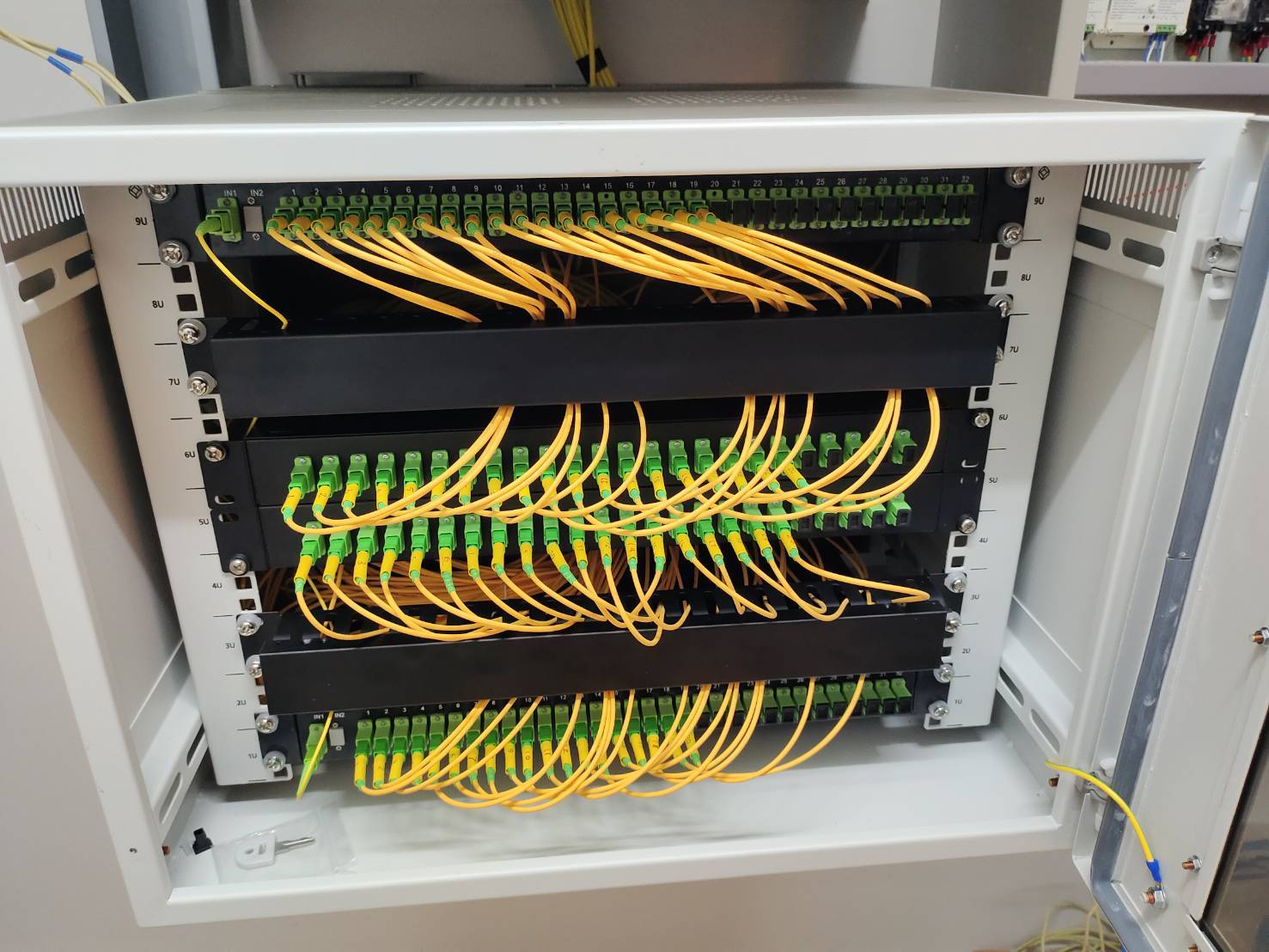 Fiber Optic PLC Splitter 1X4/1X8/1X16/1X32/1X64 Sc LC Rack Mount Fiber Optic Splitter